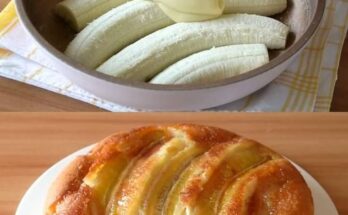 Upside-Down Banana Cake: Super Simple Recipe with Only 1 Egg and 2 Bananas