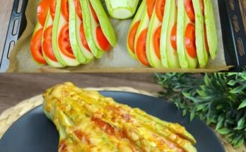 Baked Zucchini and Tomato Fan Casserole