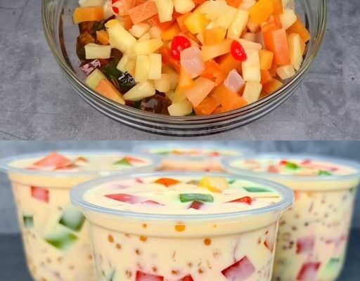 Tropical Delight: Fruity Tapioca Jelly Drink