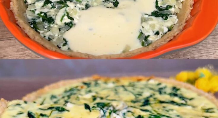 Savory Oat Crust Spinach and Cheese Tart