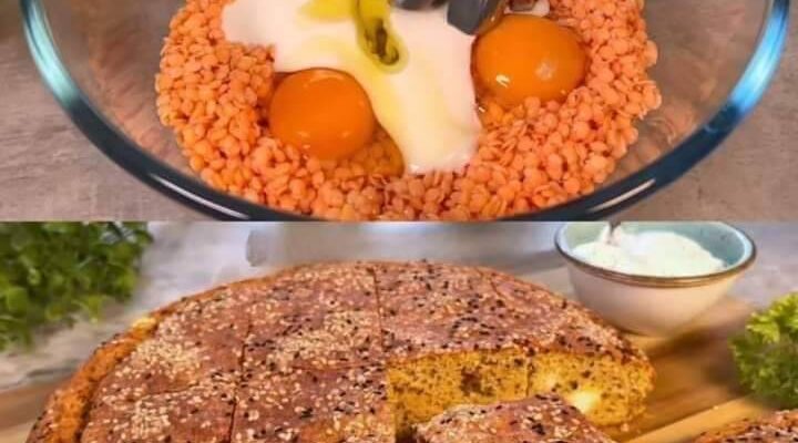 Savory Lentil Bread with Feta and Herbs