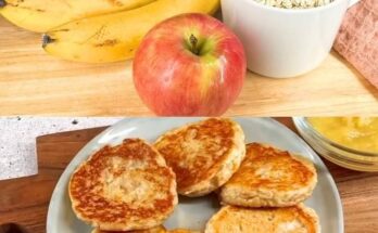 Apple Banana Greek Yogurt Pancakes