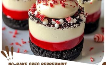 No-Bake Oreo Peppermint Cheesecake Bites