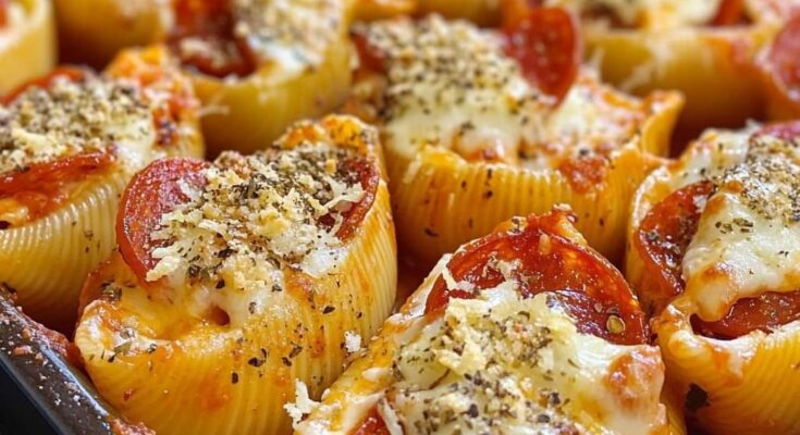 Pepperoni Pizza Stuffed Shells