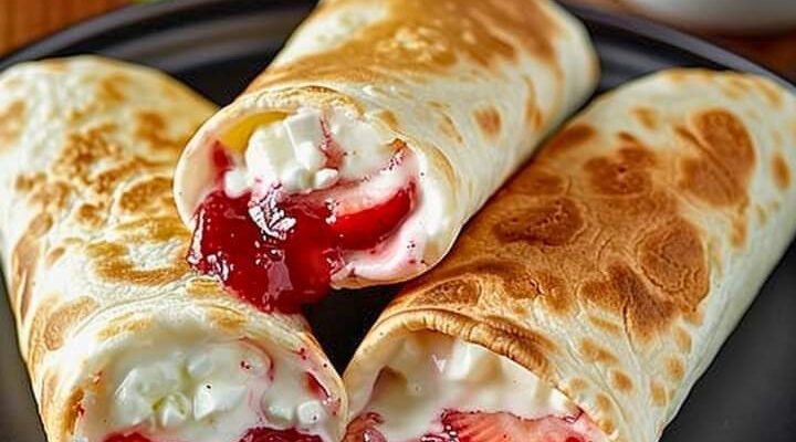 🍓 Strawberry Cheesecake Chimichangas 🍓