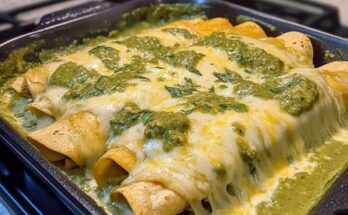 Green Chile, Chicken and Cheese Enchiladas 🌶️🐔🧀