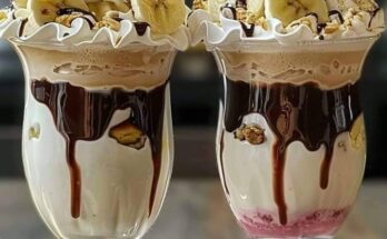 🍌 Banana Split Milkshakes 🍌