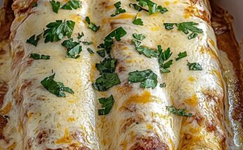 Cheesy Chicken Enchiladas with Creamy Sauce