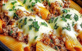 Creamy Ricotta Beef Stuffed Shells Pasta 🍝