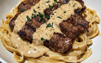 Creamy Cajun Steak Alfredo 🌶️🍝: