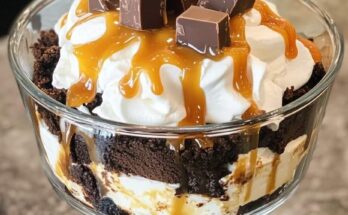 Decadent Salted Caramel & Brownie Cheesecake Trifle 🍫🍮