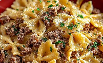 Bowtie Pasta with Ground Beef