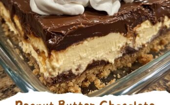 Irresistible Peanut Butter Chocolate Lasagna 🍫🥜