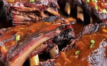 Slow Cooker Barbequed Beef Ribs 🍖