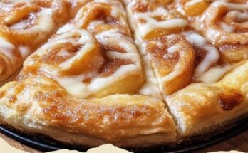 Cinnamon-Sugar Pizza made with Crescent Rolls