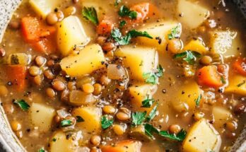 Hearty Lentil and Potato Soup