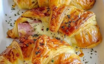 Baked Ham and Cheese Croissants 🥐🧀