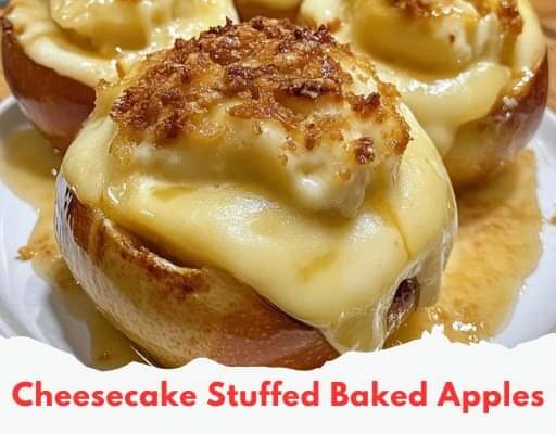 Cheesecake Stuffed Baked Apples