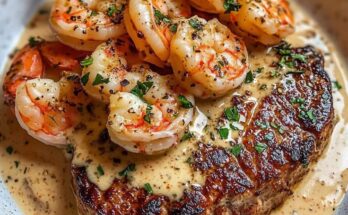 FILET MIGNON WITH SHRIMP AND LOBSTER CREAM 🥩🍤🦞