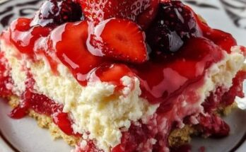 Strawberry Cheesecake Dump Cake