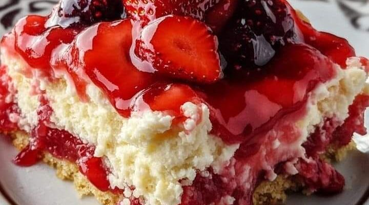 Strawberry Cheesecake Dump Cake