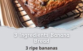 3 Ingredients Banana Bread