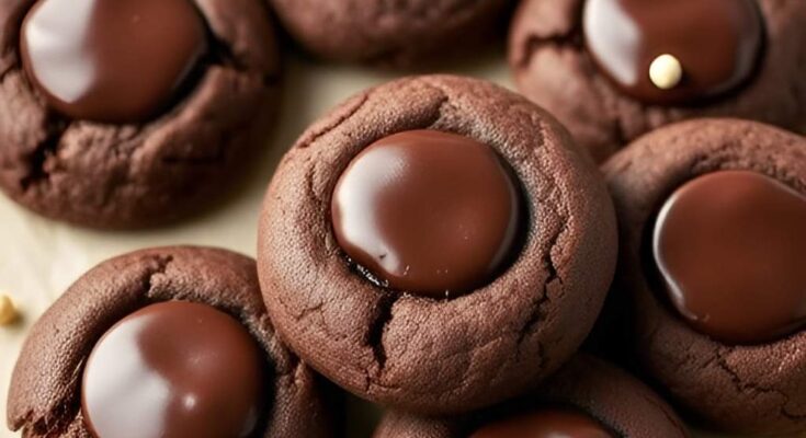 *Decadent Chocolate Thumbprint Cookies – A Must for Chocolate Lovers! 🍫❤️*