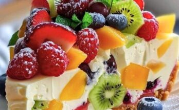 Fruit Salad Cheesecake