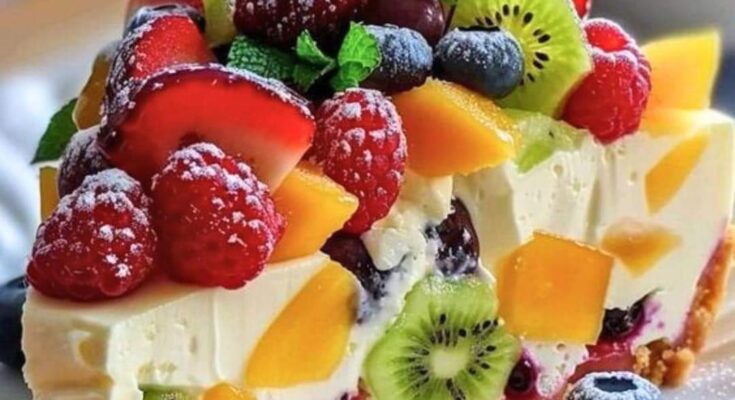 Fruit Salad Cheesecake