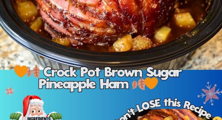 🧡🍂 Crock Pot Brown Sugar Pineapple Ham 🍂🧡